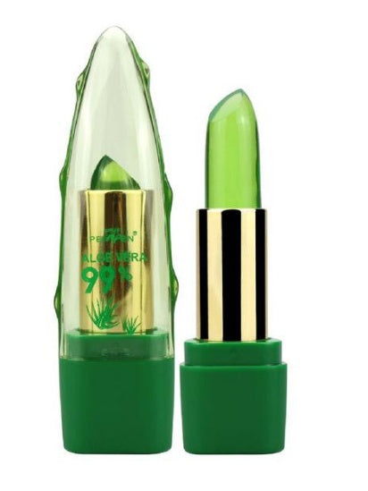 Aloe Vera Gel Color Changing Lipstick Gloss Moisturizer Anti-drying Desalination Fine-grain Lip Blam Care 1PC