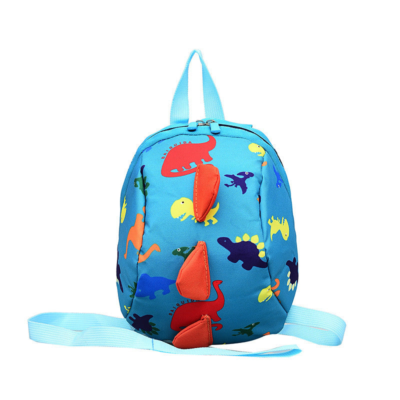 Dinosaur cartoon backpack Sky blue