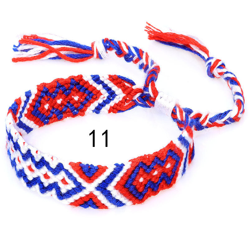 Nepal Ethnic Style Woven Rainbow Bracelet Style 11