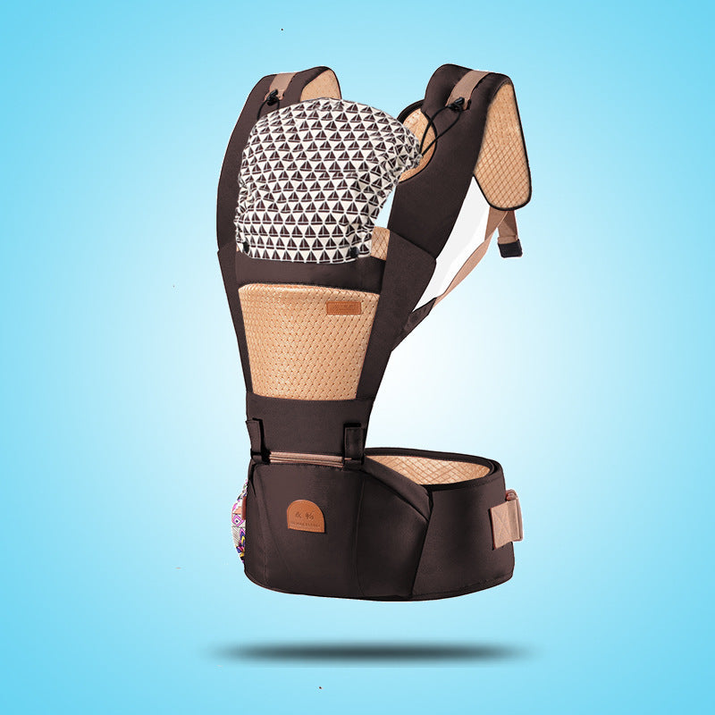 Multifunctional shoulder baby carrier Dark brown