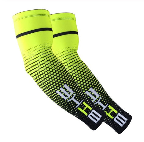Men's And Women's Breathable Outdoor Cycling Basketball Arm Guards Green