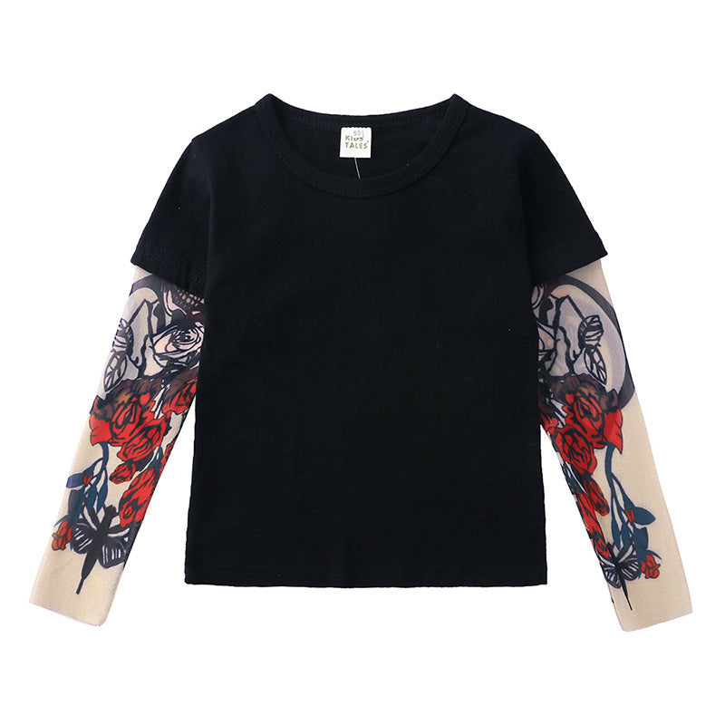 Tattoo boy t-shirt Black D