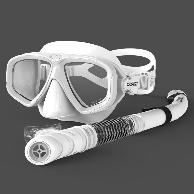 Diving Glasses Snorkel Set White