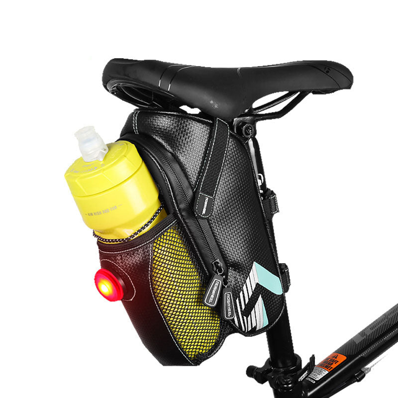 Bicycle saddle storage bag