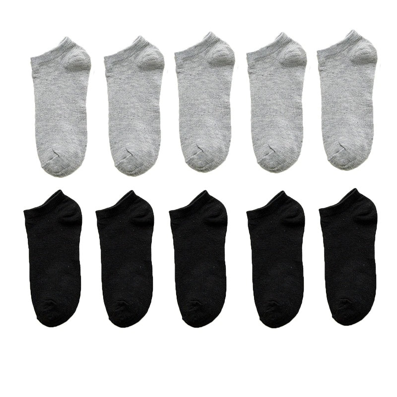 Socks Men And Women Solid Color Boat Socks Spring Invisible Socks Socks Socks Net Red Men'S Socks 10pair 1PCS
