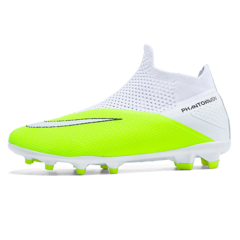 Football Shoes New High - Top Flying Socks Shoes Green