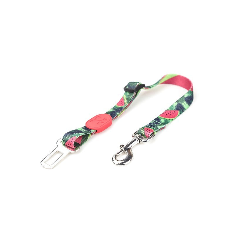 Adjustable dog car seat belt Watermelon