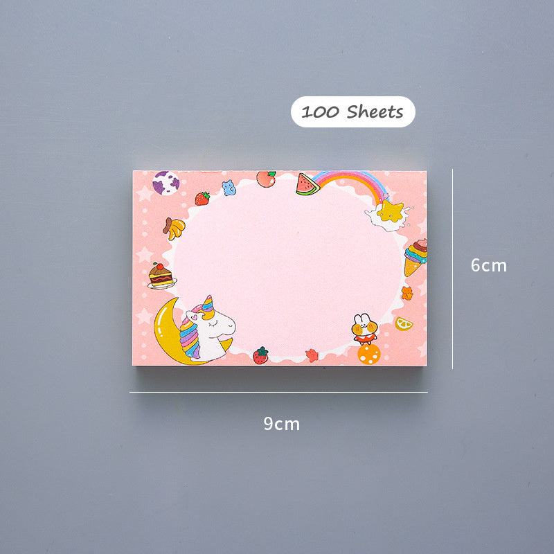 Cute Sticky Notes For Students With Tearable Non-sticky Sticky Notes Fruit Horse