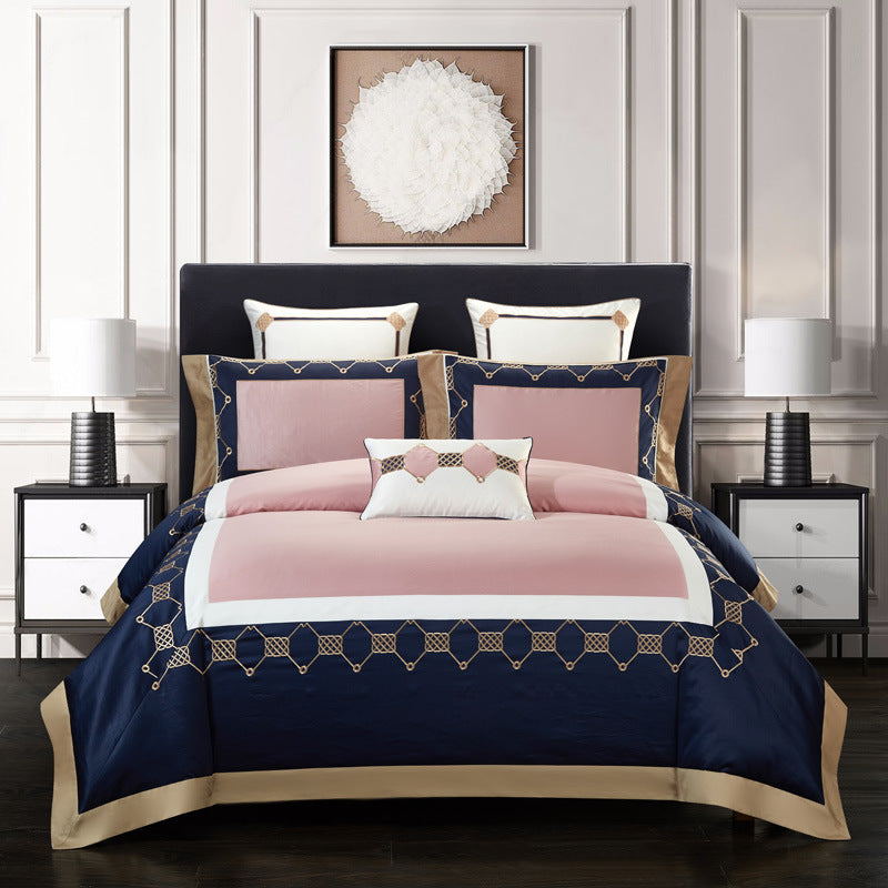 Four-piece cotton embroidery embroidery home textile Joint