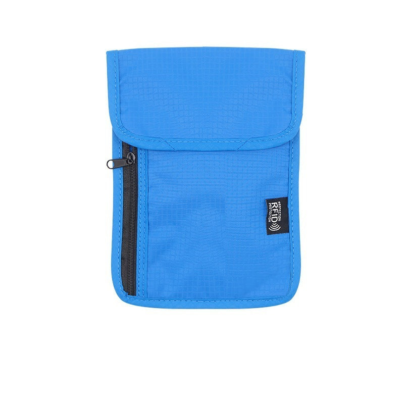 Multiple Card Slots With Anti-degaussing Radiation-proof Bank Anti-theft Card Storage Bag Light Blue