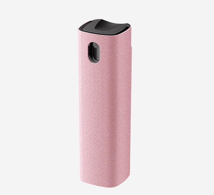2 In 1 Phone Computer Screen Cleaner Kit For Screen Dust Removal Microfiber Cloth Set Pink