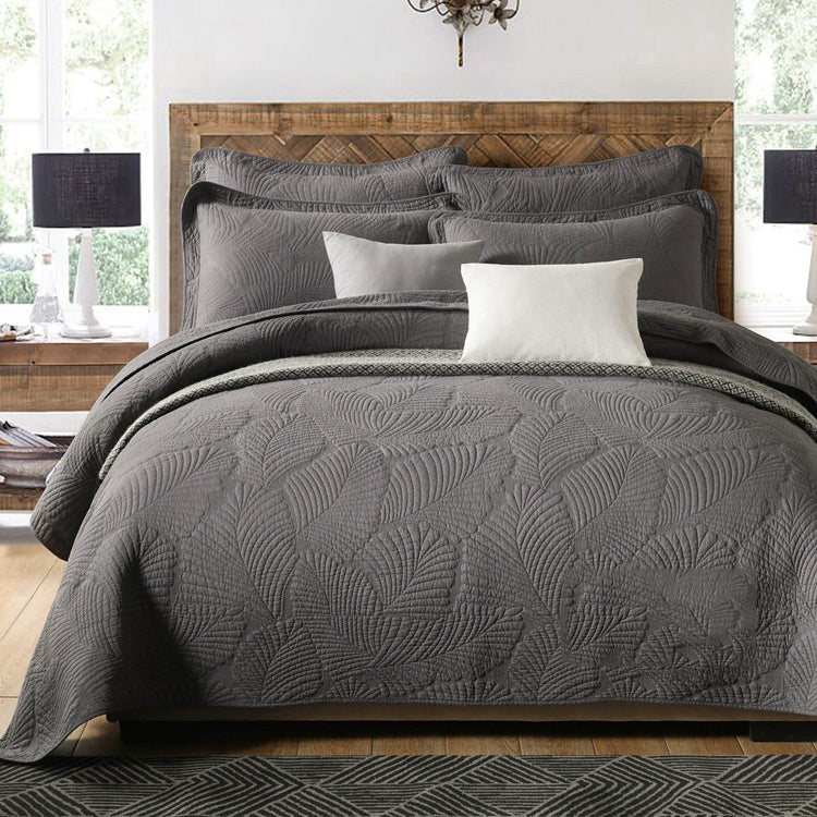 Three-piece bedding set Dark Grey