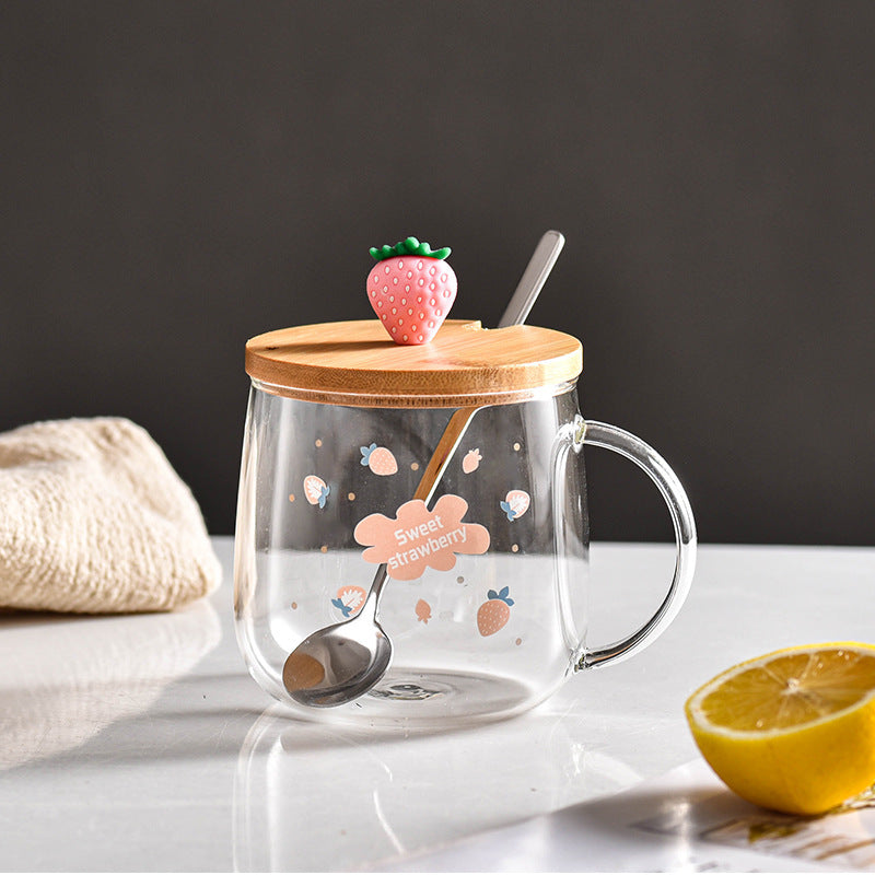 Transparent breakfast coffee milk cup 02 B