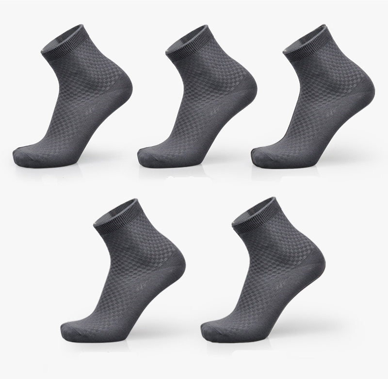 Socks men's new bamboo fiber men's socks 5Iron gray