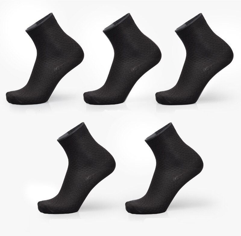Socks men's new bamboo fiber men's socks 5Black