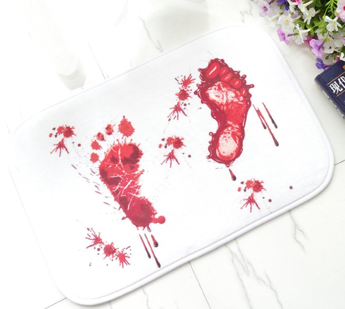 Bloody Bath Mat Blood footprint carpet