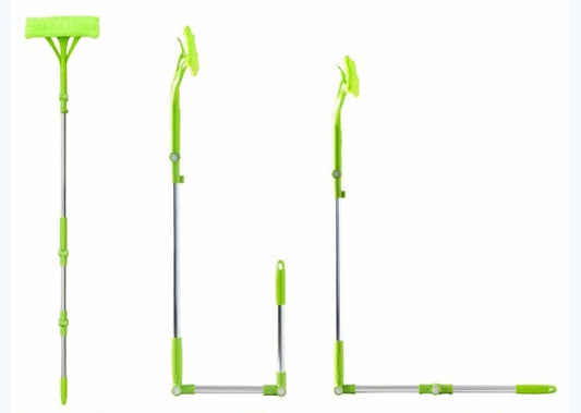 Retractable rotating glass cleaner