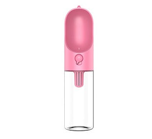 400ML Pet Dog Bottle Fedding Food Grade Plastic Outdoor Travel Portable DogDrinking Water Bottle Drop Tool Shipping Pink