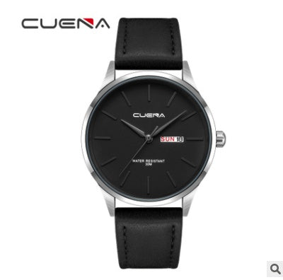 CUENA quartz watch waterproof belt simple watch men's belt watch quartz watch C