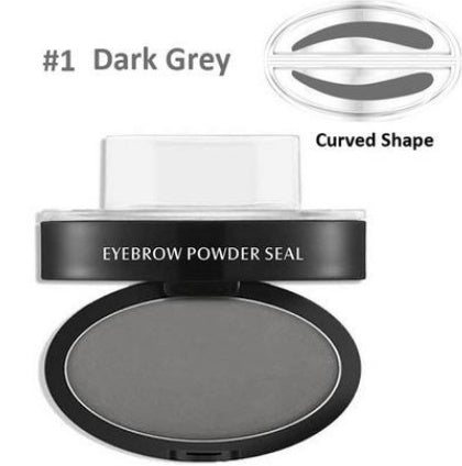 Eyebrow Powder Stamp for Easy Natural Looking Brows Gray curved