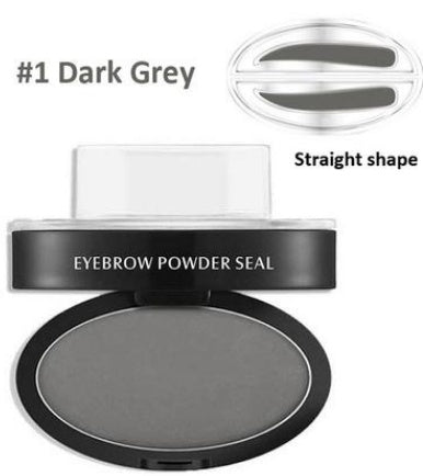 Eyebrow Powder Stamp for Easy Natural Looking Brows Dark brown straight