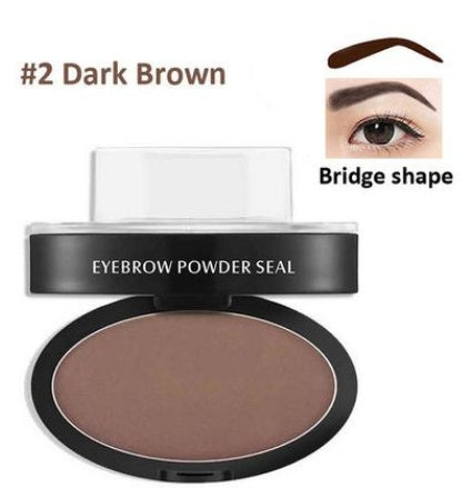 Eyebrow Powder Stamp for Easy Natural Looking Brows Dark brown bridge