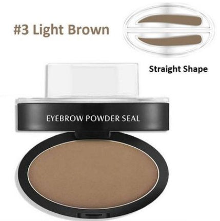 Eyebrow Powder Stamp for Easy Natural Looking Brows Light Brown straight