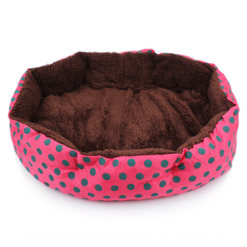 Soft Fleece Pet Warm Bed Rose Red 35X30cm