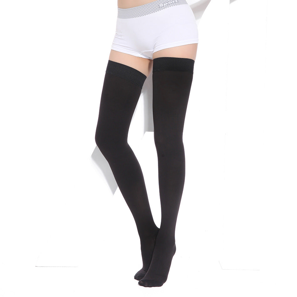 Women's Fashion Sports Long Compression Socks Black Toe Covered