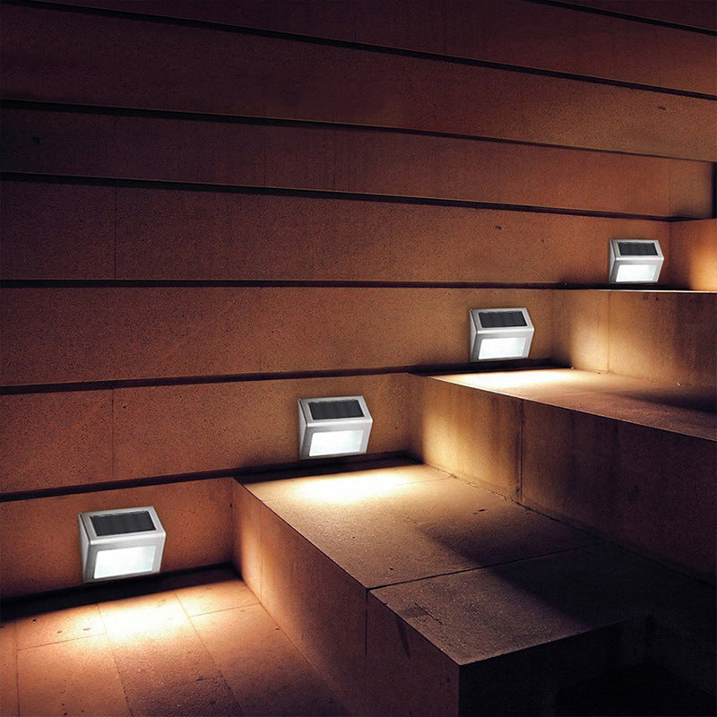 Solar stair lamp garden courtyard corner 6LED small night light Warm light