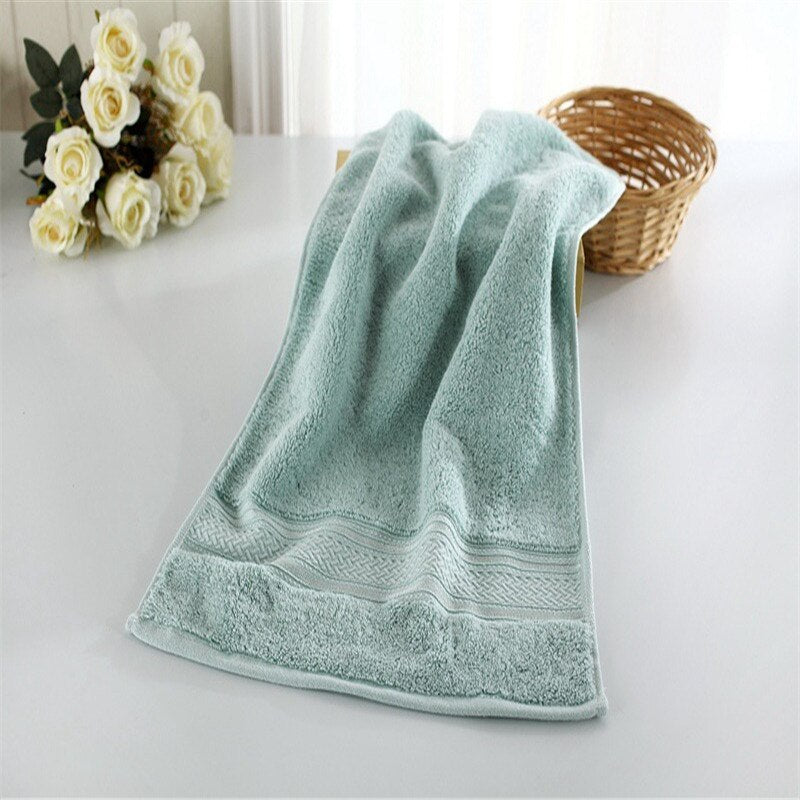 High quality bathroom cotton towels for home Blue