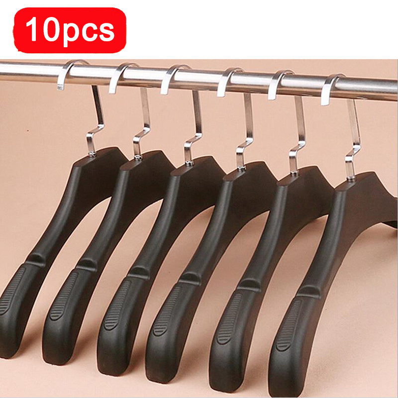 Large Suit Hanger To Hang Clothes Without Trace Black 10pcs