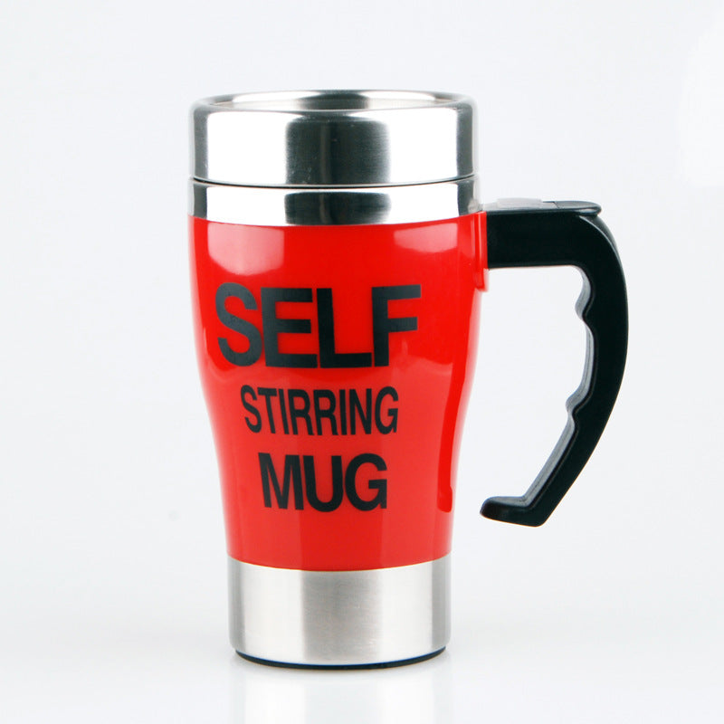 Automatic stirring coffee cup Red