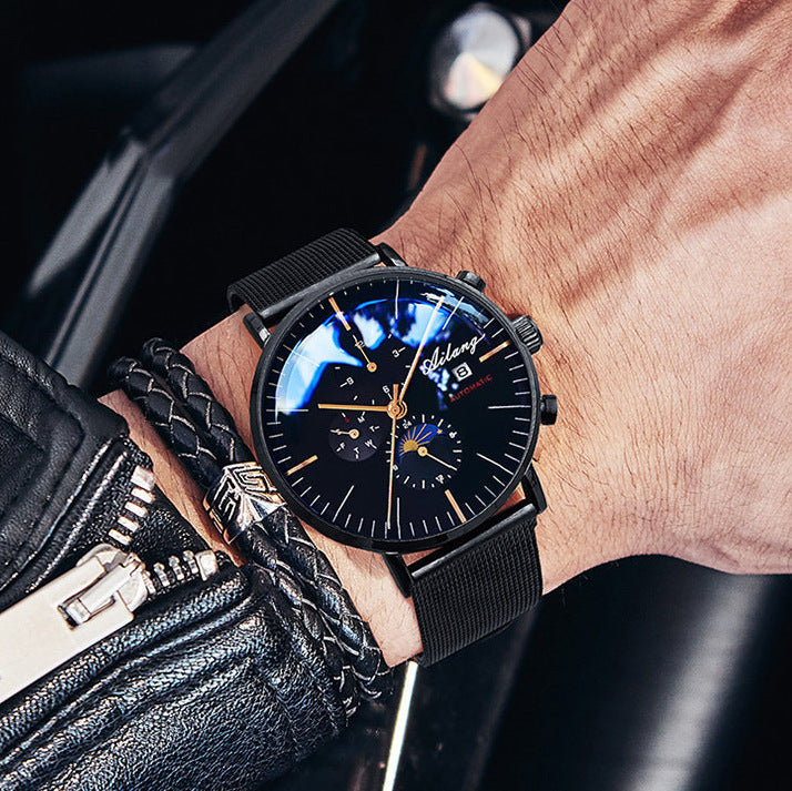 Automatic mechanical watch men's watch Black