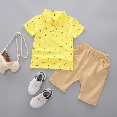 Anchor printed children's clothing Yellow