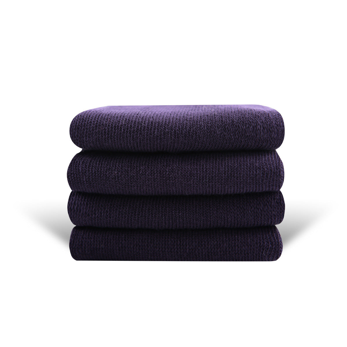 Solid Color High-elastic Mid-calf Boneless Macaron Colored Cotton Socks Blueberry