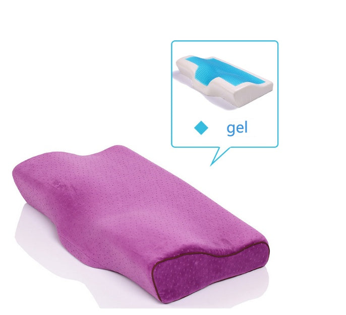 Gel pillow silicone memory pillow Purple