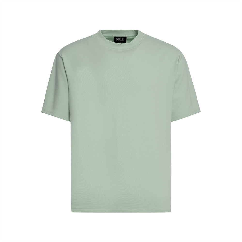T-shirt Men Trendy Brands Simple Bottoming Shirt Water Green