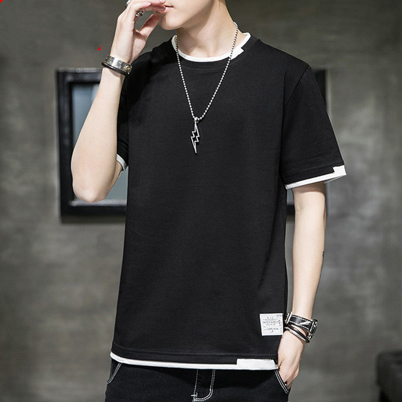 Summer Short Sleeve t-Shirt Men Black