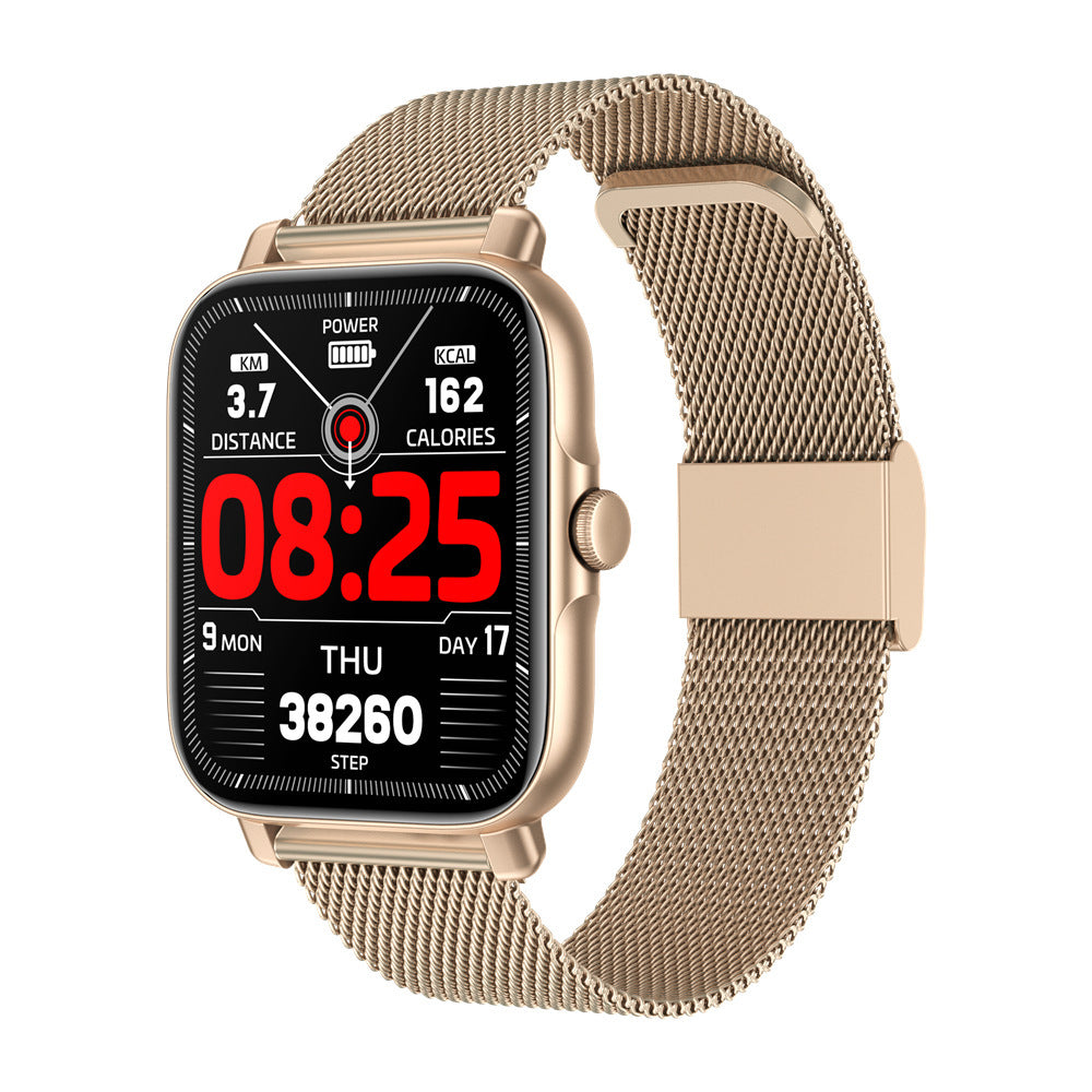 Magnetic Charging Smartwatch Sports Model Gold Steel