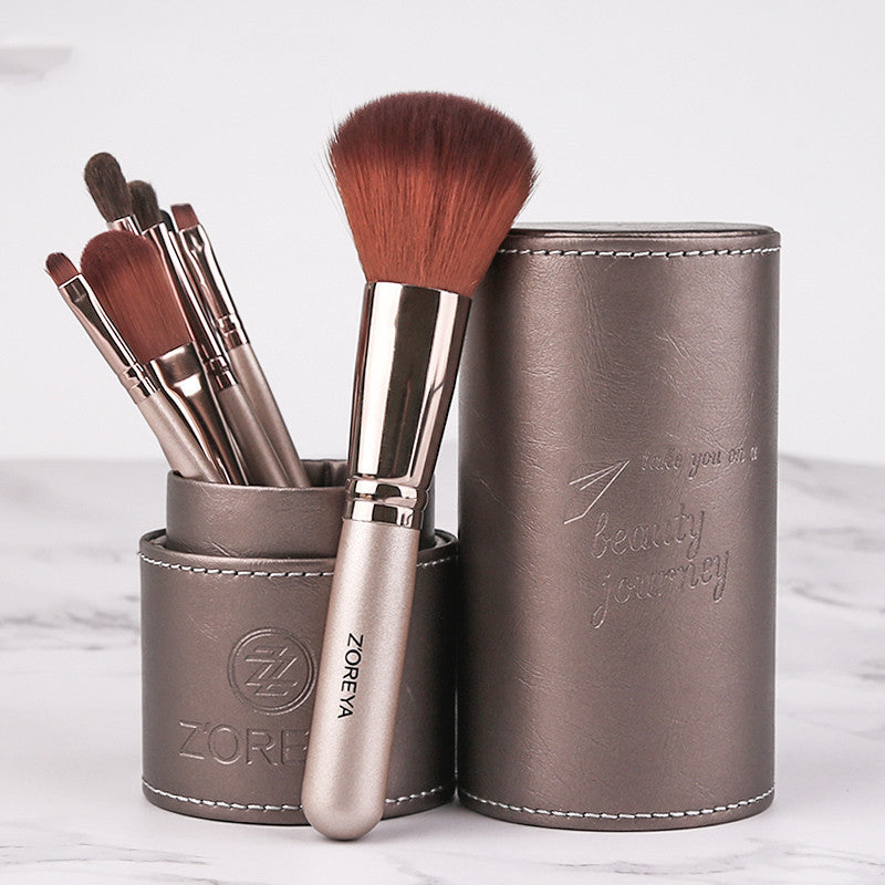 Makeup brush set Brown