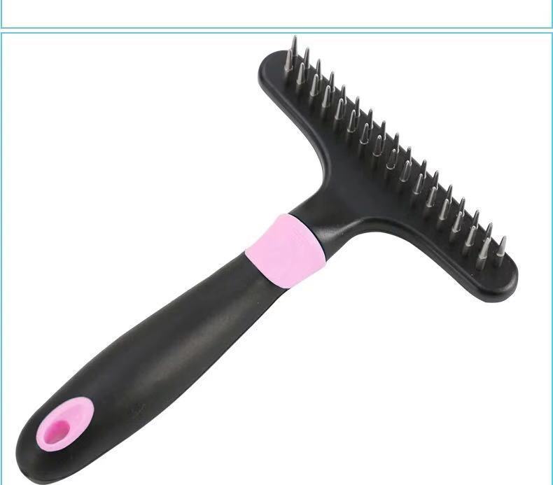 Pet hair Removal Comb Dog Grooming Tool Pink