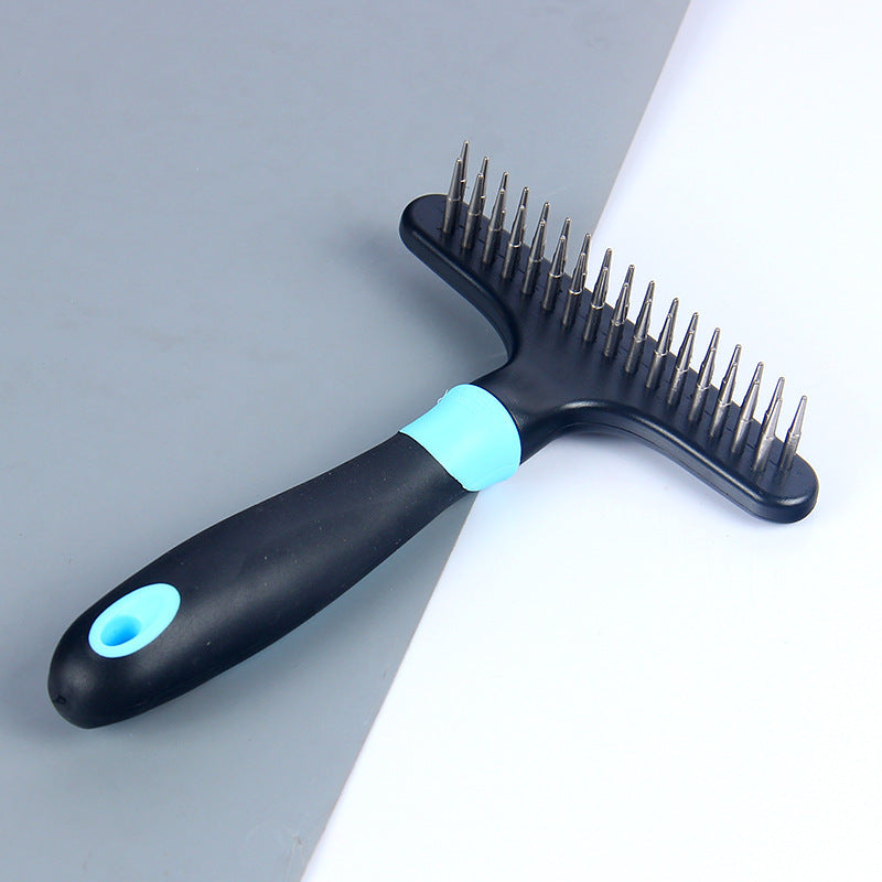 Pet hair Removal Comb Dog Grooming Tool Blue