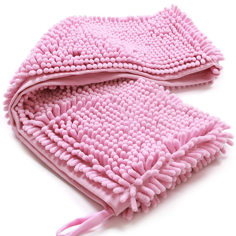 Dog cat bath pet towel Pink
