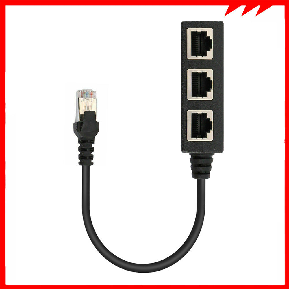 Network Cable Adapter Cable Connecting Line One Male 3 Bus CATE 6 Line C