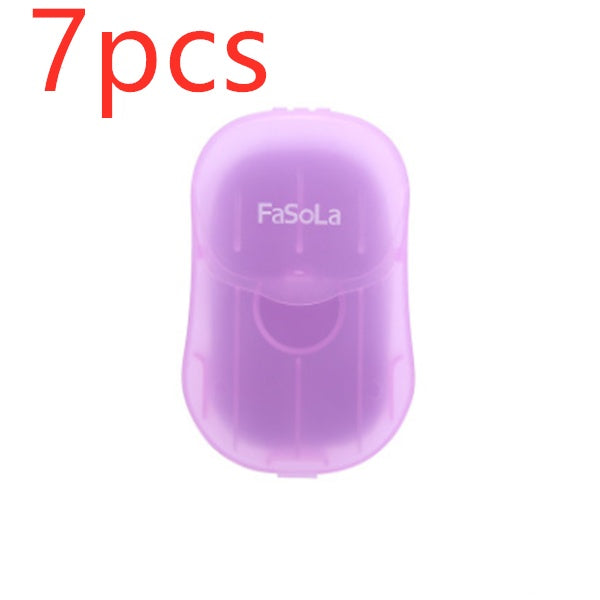 New Convenient Boxed Disposable Mini Soap Tablets For Travel Use Lavender 7pcs