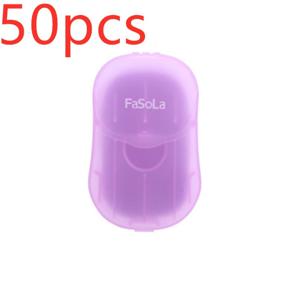 New Convenient Boxed Disposable Mini Soap Tablets For Travel Use Lavender 50pcs