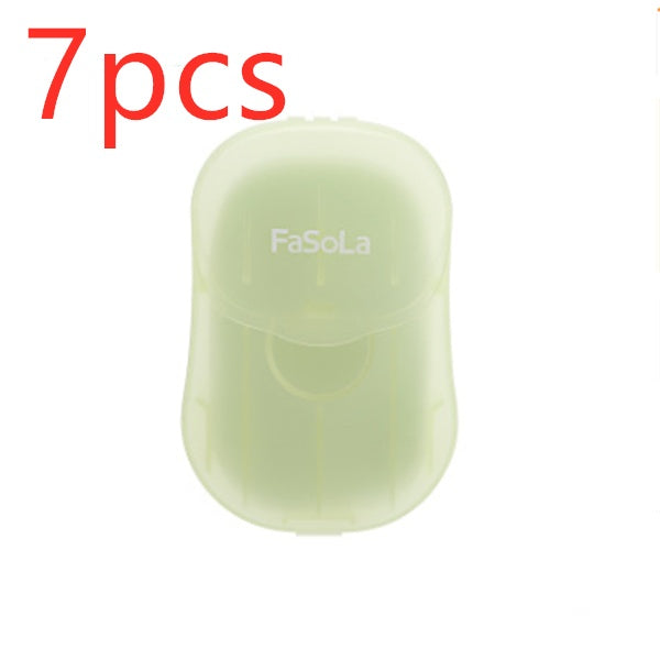 New Convenient Boxed Disposable Mini Soap Tablets For Travel Use Green tea 7pcs