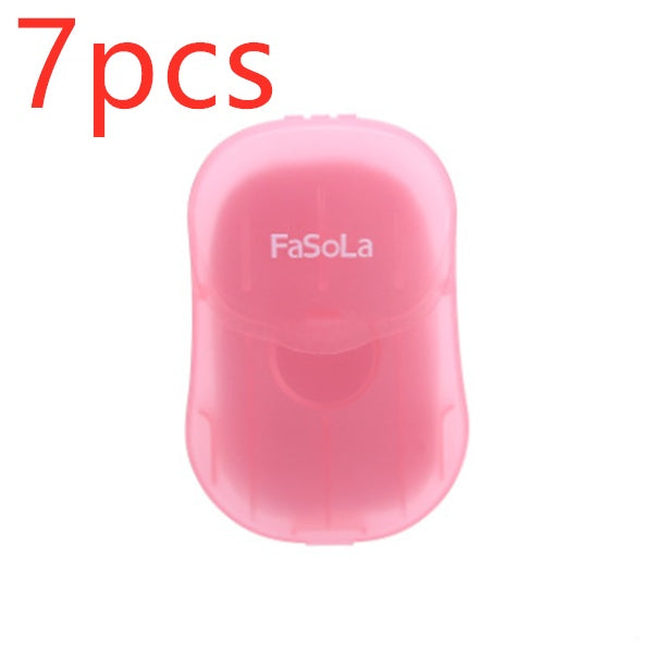 New Convenient Boxed Disposable Mini Soap Tablets For Travel Use Rose 7pcs