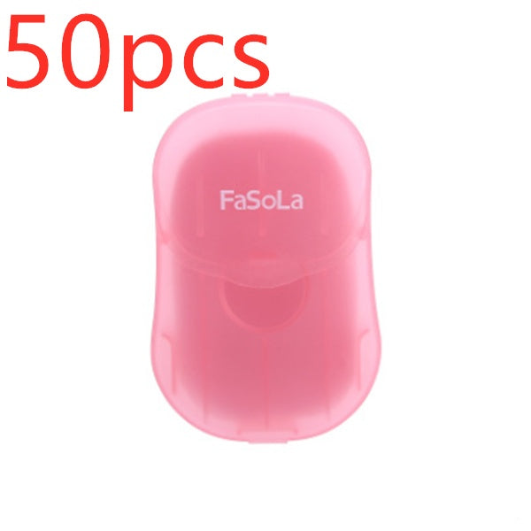 New Convenient Boxed Disposable Mini Soap Tablets For Travel Use Rose 50pcs